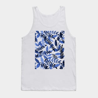 Watercolor branches - blue Tank Top